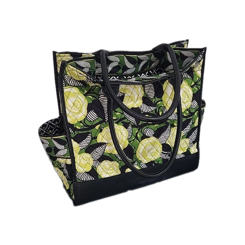 Vera Bradley La Neon Rose Black Tote-$112 MSRP EUC - Picture 5 of 13